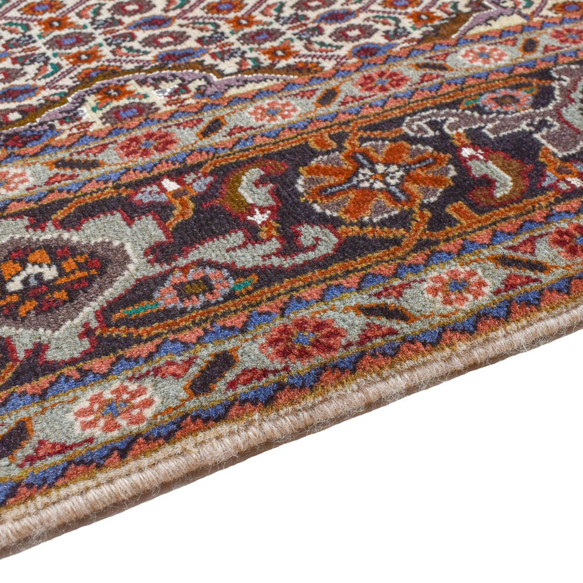 Täbriz - 40 Raj Teppich 152x202cm - Perserteppich - sand