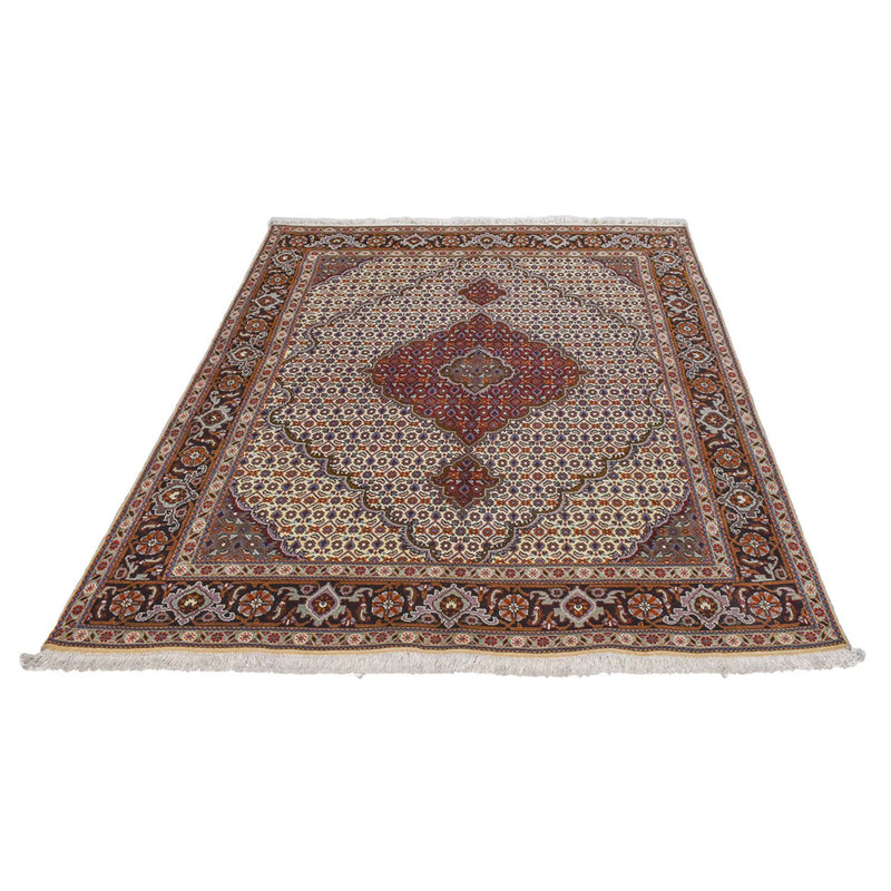 Täbriz - 40 Raj Teppich 152x202cm - Perserteppich - sand