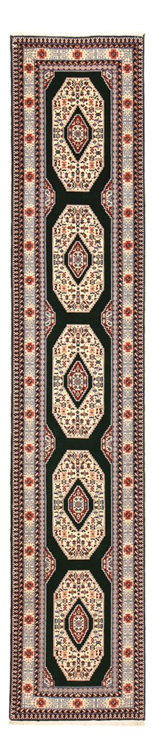 Täbriz - 60 Raj Teppich 74x372cm - Perserteppich - dunkelblau