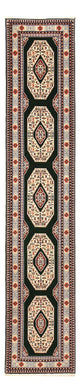 Täbriz - 60 Raj Teppich 74x372cm - Perserteppich - dunkelblau