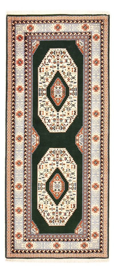 Täbriz - 50 Raj Teppich 77x182cm - Perserteppich - dunkelblau