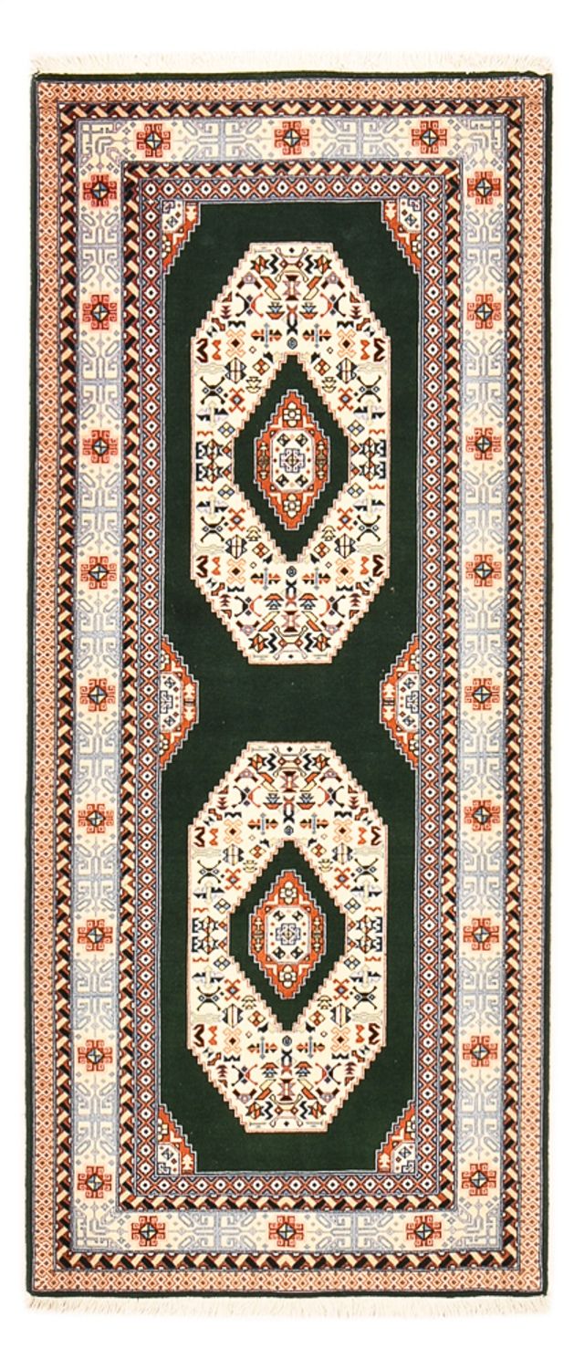 Täbriz - 50 Raj Teppich 77x182cm - Perserteppich - dunkelblau