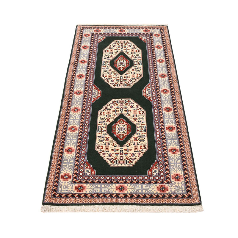 Täbriz - 50 Raj Teppich 75x182cm - Perserteppich - dunkelblau