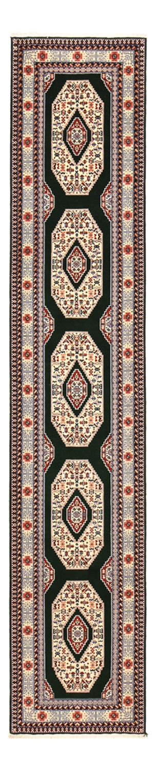 Täbriz - 60 Raj Teppich 75x370cm - Perserteppich - dunkelblau