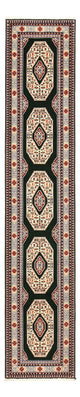 Täbriz - 60 Raj Teppich 75x370cm - Perserteppich - dunkelblau