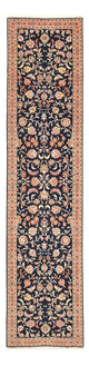 Täbriz - 60 Raj Teppich 68x300cm - Perserteppich - dunkelblau
