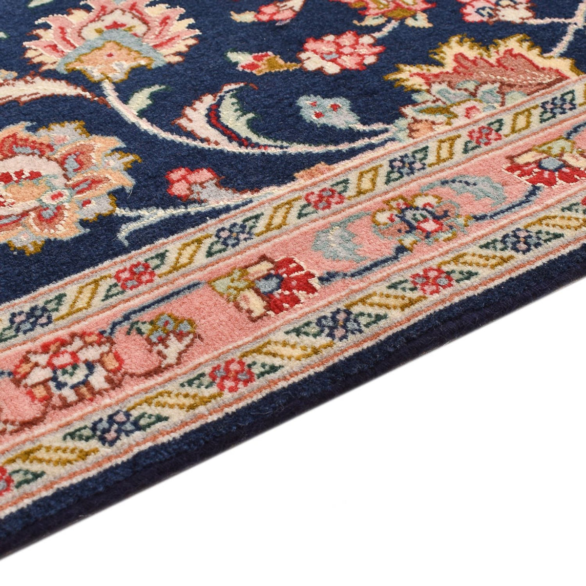 Täbriz - 60 Raj Teppich 68x300cm - Perserteppich - dunkelblau
