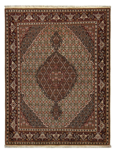 Täbriz - 40 Raj Teppich 156x203cm - Perserteppich - hellbraun
