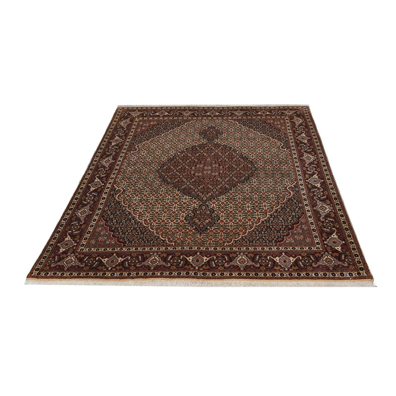 Täbriz - 40 Raj Teppich 156x203cm - Perserteppich - hellbraun