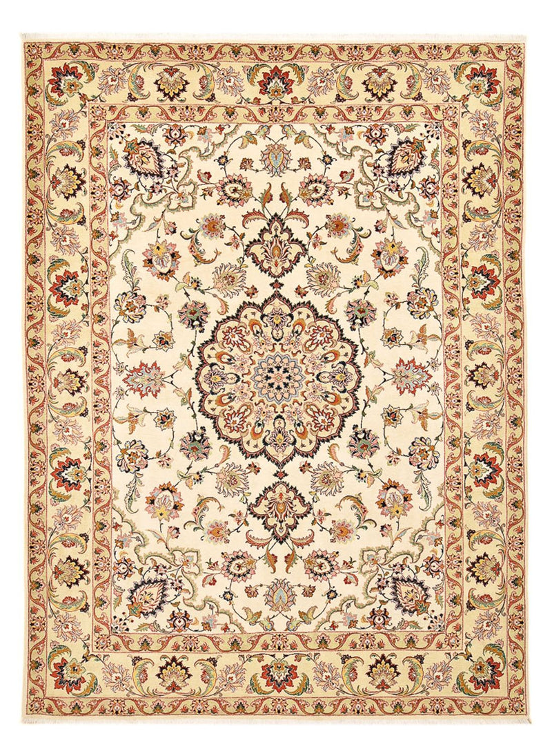 Täbriz - 40 Raj Teppich 260x362cm - Perserteppich - beige