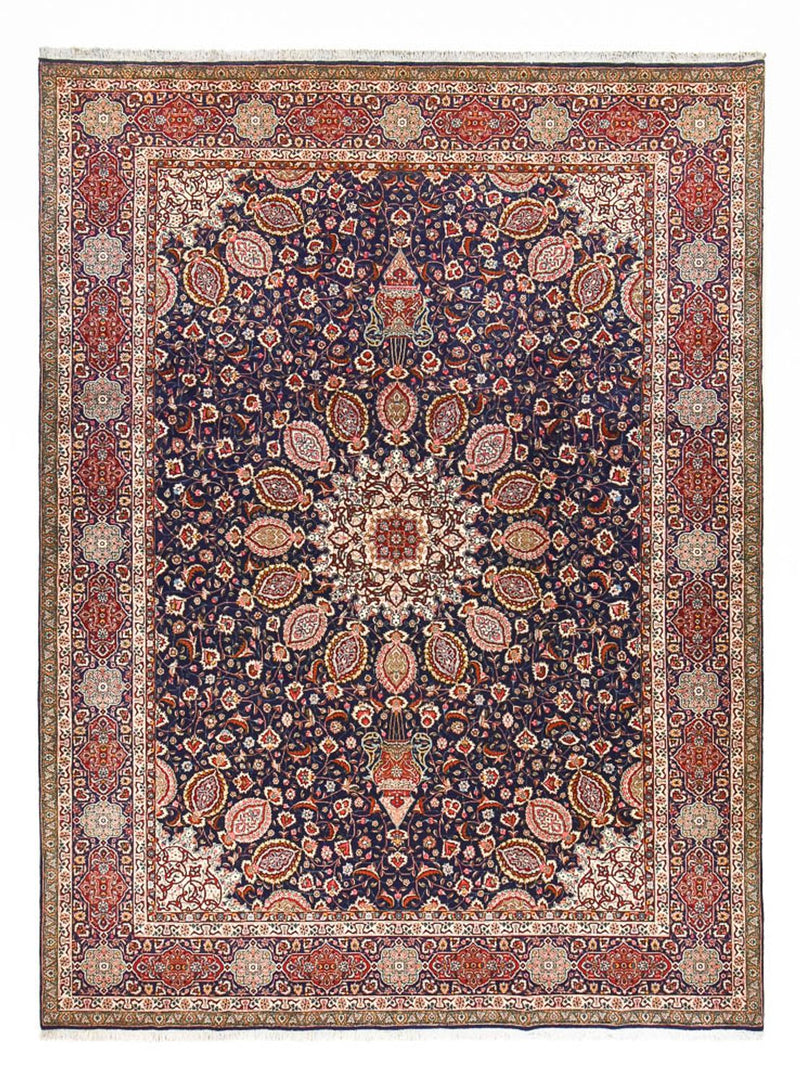 Täbriz - 40 Raj Teppich 297x400cm - Perserteppich - dunkelblau