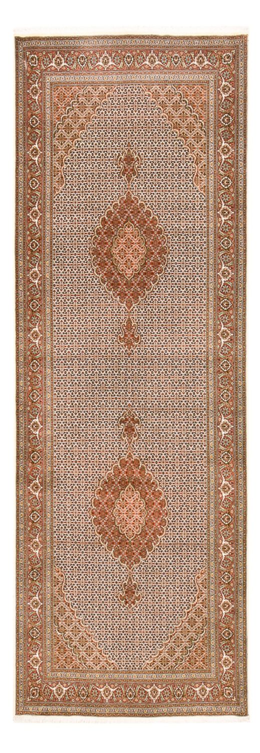 Täbriz - 50 Raj Teppich 150x404cm - Perserteppich - hellbraun