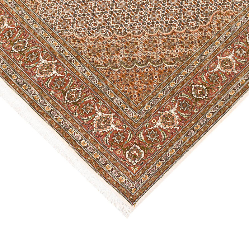 Täbriz - 50 Raj Teppich 150x404cm - Perserteppich - hellbraun