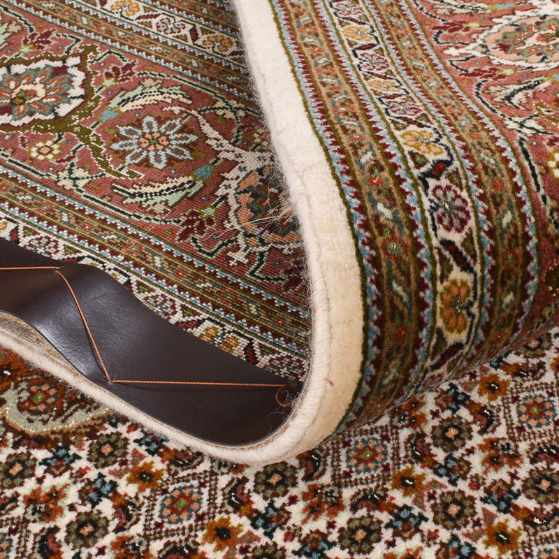 Täbriz - 50 Raj Teppich 150x404cm - Perserteppich - hellbraun