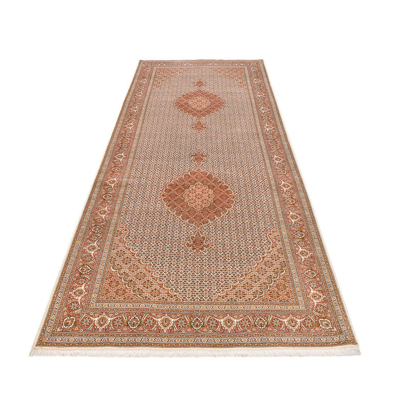 Täbriz - 50 Raj Teppich 150x404cm - Perserteppich - hellbraun