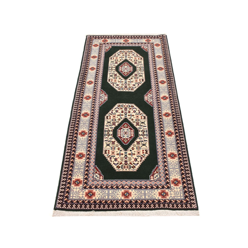 Täbriz - 50 Raj Teppich 74x202cm - Perserteppich - dunkelblau