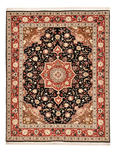 Täbriz - 50 Raj Teppich 153x200cm - Perserteppich - dunkelblau