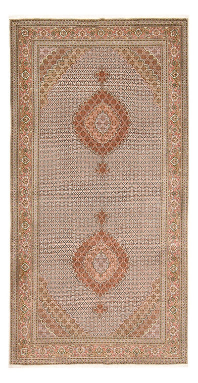 Täbriz - 50 Raj Teppich 202x400cm - Perserteppich - hellrot