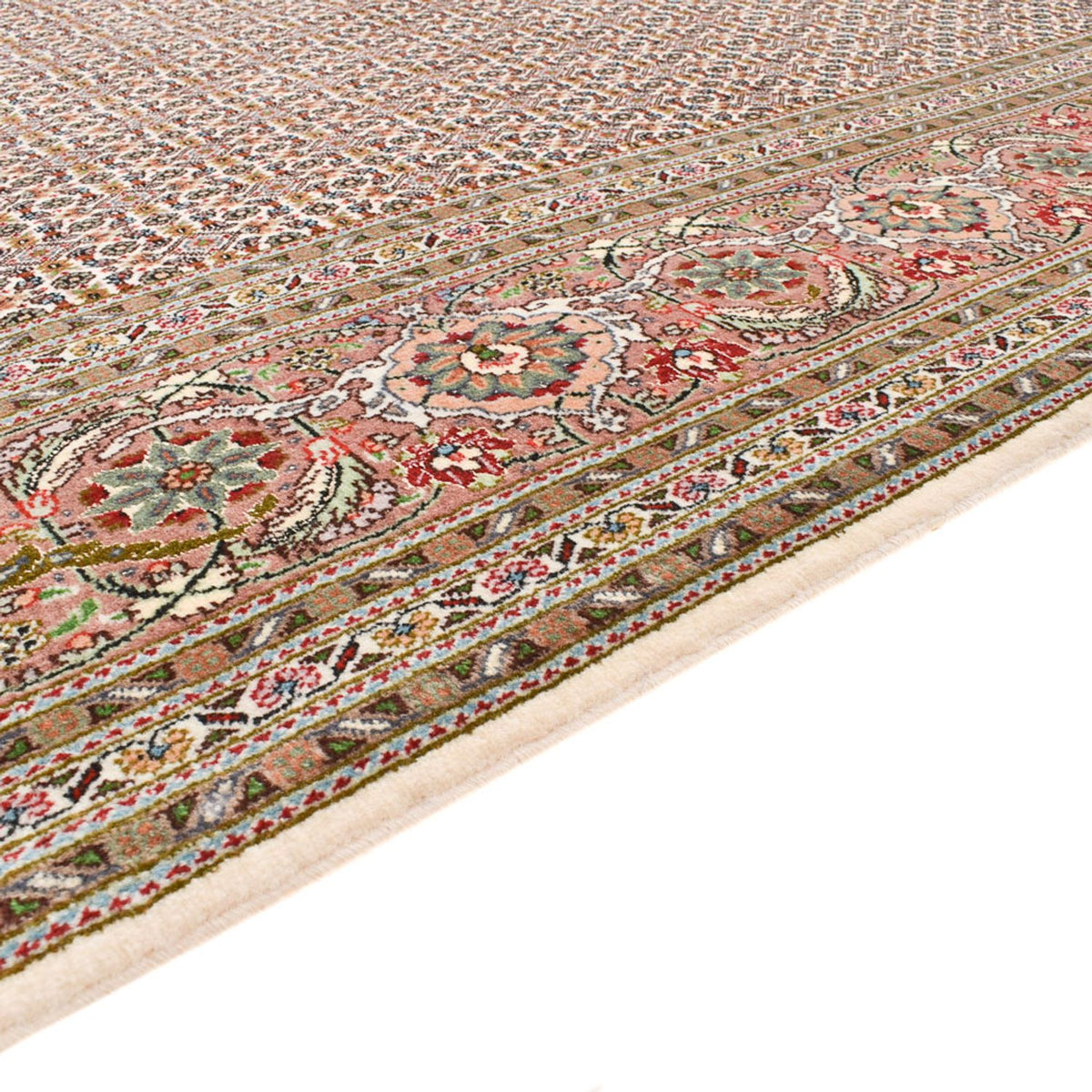 Täbriz - 50 Raj Teppich 202x400cm - Perserteppich - hellrot