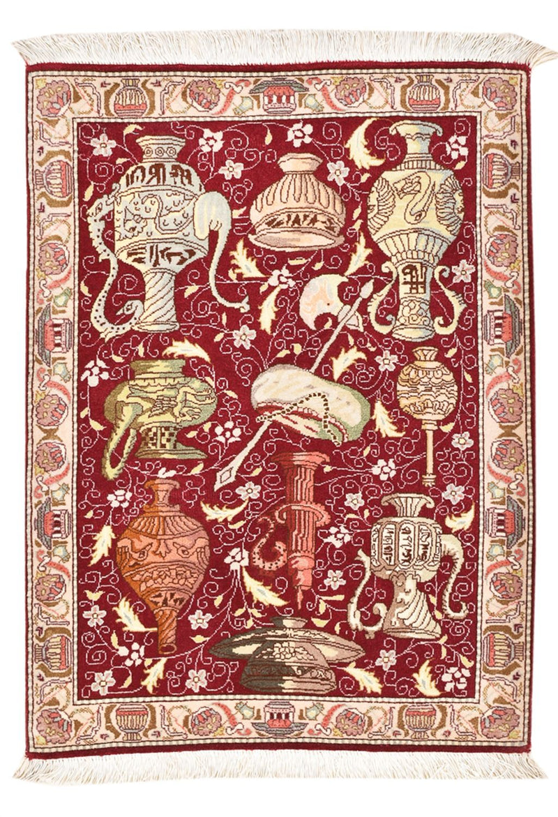 Täbriz - 50 Raj Teppich 64x92cm - Perserteppich - mehrfarbig