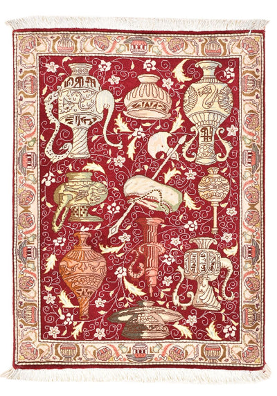 Täbriz - 50 Raj Teppich 63x92cm - Perserteppich - mehrfarbig