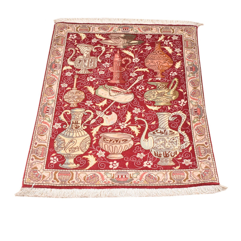 Täbriz - 50 Raj Teppich 63x92cm - Perserteppich - mehrfarbig