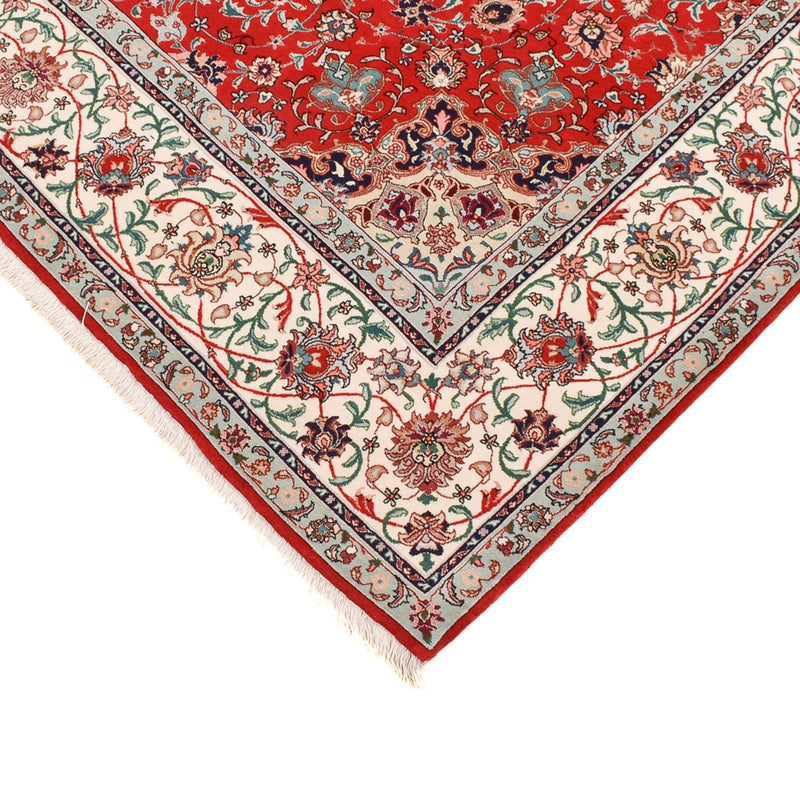 Täbriz - 60 Raj Teppich 150x213cm - Perserteppich - rot