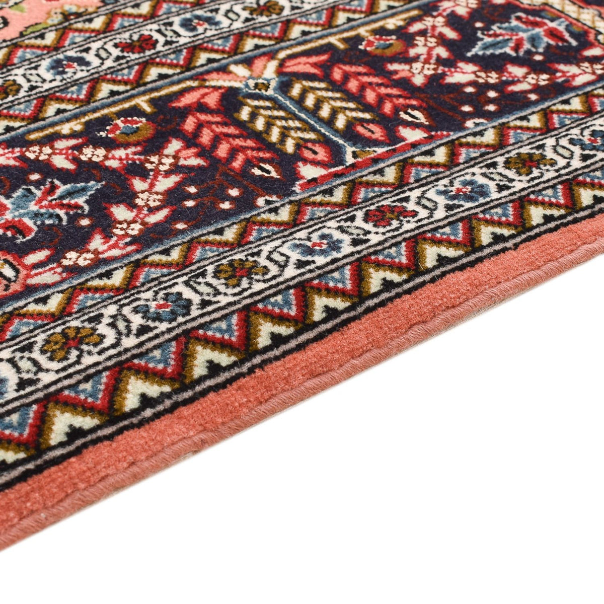 Täbriz - 50 Raj Teppich 103x147cm - Perserteppich - hellrot