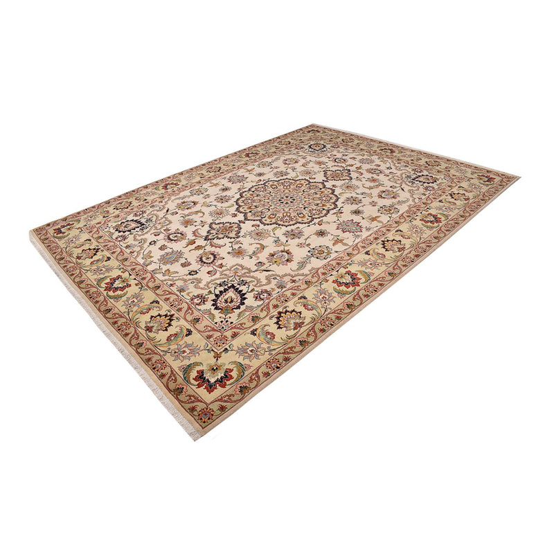 Täbriz - 40 Raj Teppich 263x365cm - Perserteppich - beige