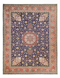 Täbriz - 40 Raj Teppich 303x402cm - Perserteppich - dunkelblau – product image
