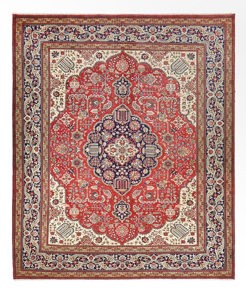 Täbriz - 40 Raj Teppich 305x376cm - Perserteppich - rot