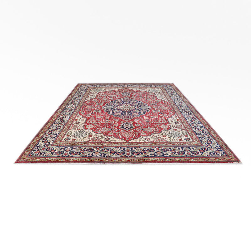 Täbriz - 40 Raj Teppich 305x376cm - Perserteppich - rot