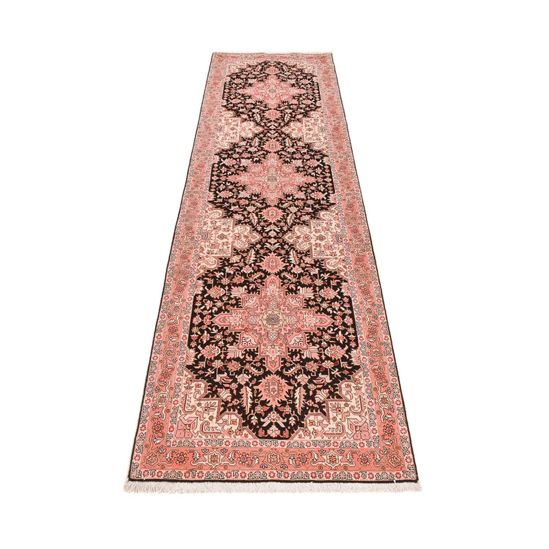 Täbriz - 50 Raj Teppich 91x352cm - Perserteppich - dunkelblau