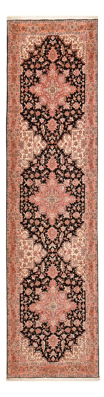 Täbriz - 60 Raj Teppich 91x350cm - Perserteppich - dunkelblau