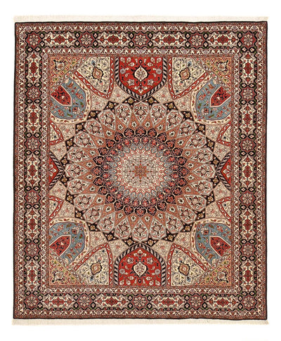 Täbriz - 50 Raj Teppich 202x250cm - Perserteppich - dunkelbeige