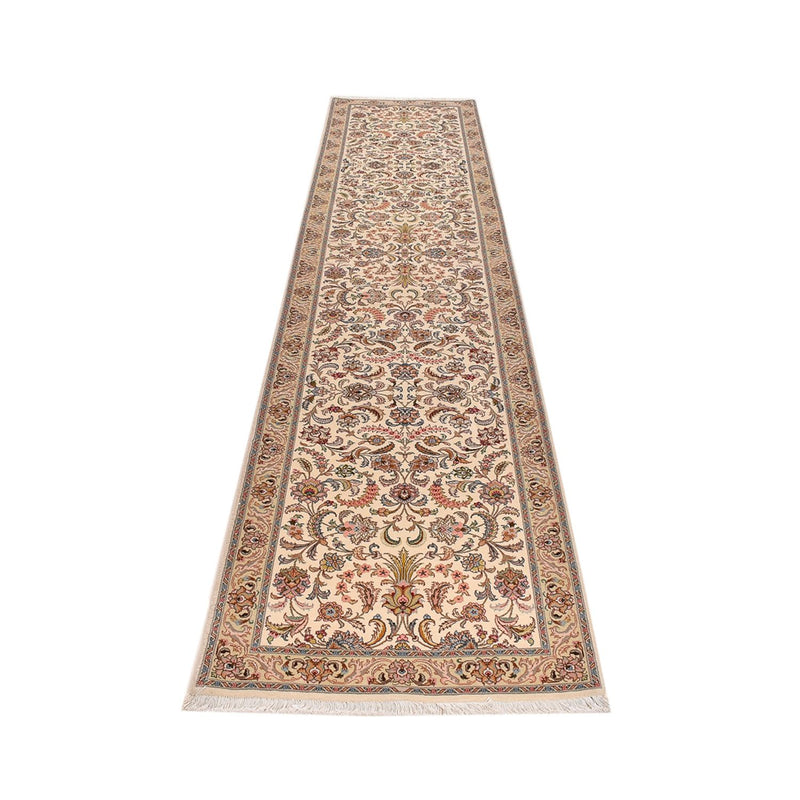 Täbriz - 50 Raj Teppich 84x405cm - Perserteppich - beige
