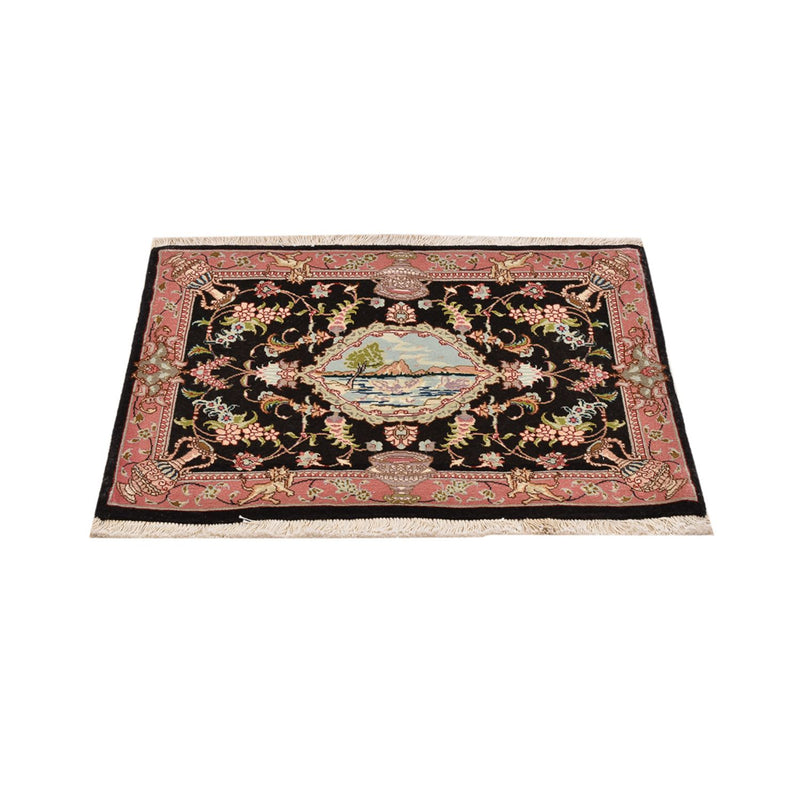 Täbriz - 50 Raj Teppich 55x72cm - Perserteppich - dunkelblau