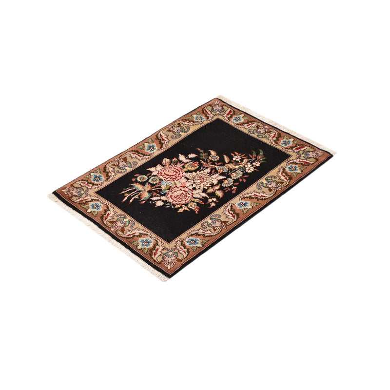 Täbriz - 50 Raj Teppich 52x76cm - Perserteppich - dunkelblau
