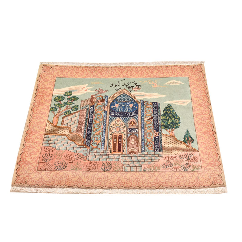 Täbriz - 50 Raj Teppich 72x87cm - Perserteppich - mehrfarbig