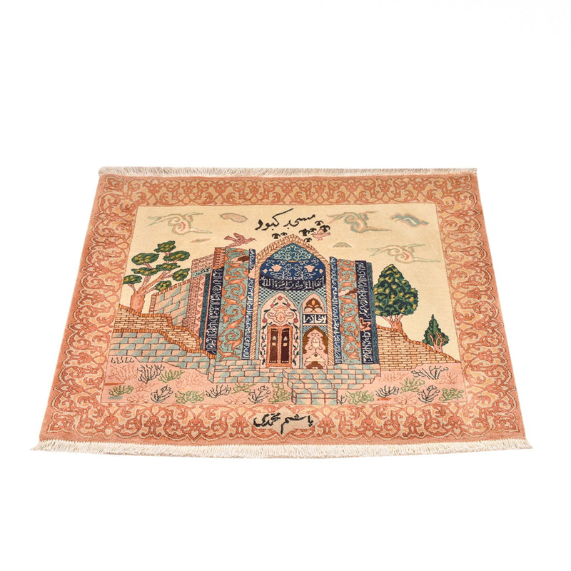 Täbriz - 50 Raj Teppich 72x83cm - Perserteppich - mehrfarbig