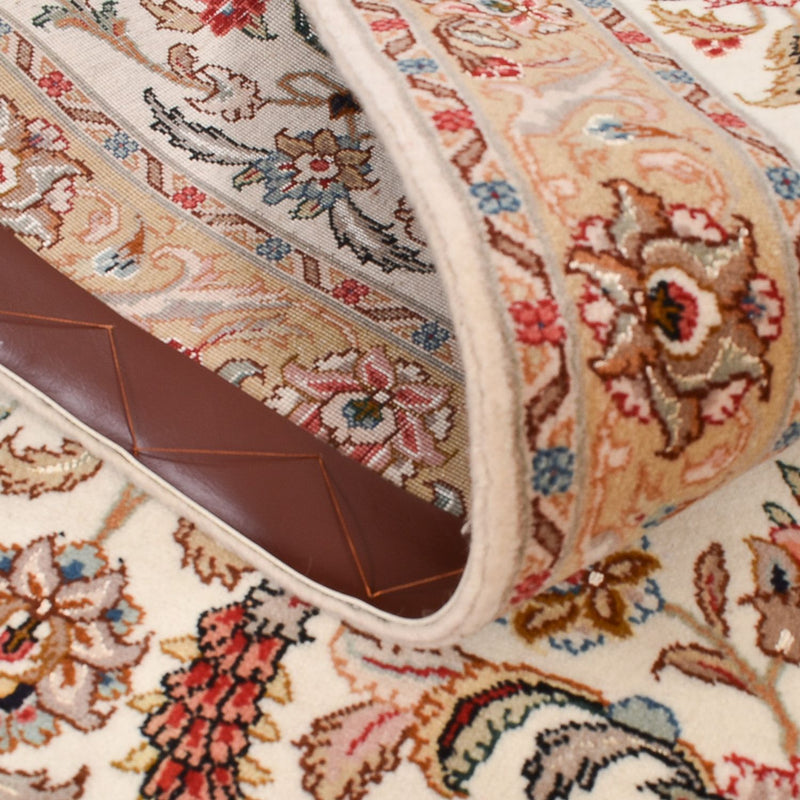 Täbriz - 60 Raj Teppich 77x320cm - Perserteppich - caramel