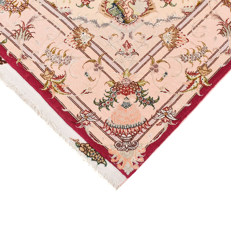 Täbriz - 50 Raj Teppich 154x210cm - Perserteppich - rot