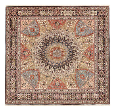 Täbriz - 50 Raj Teppich 248x254cm - Perserteppich - dunkelbeige
