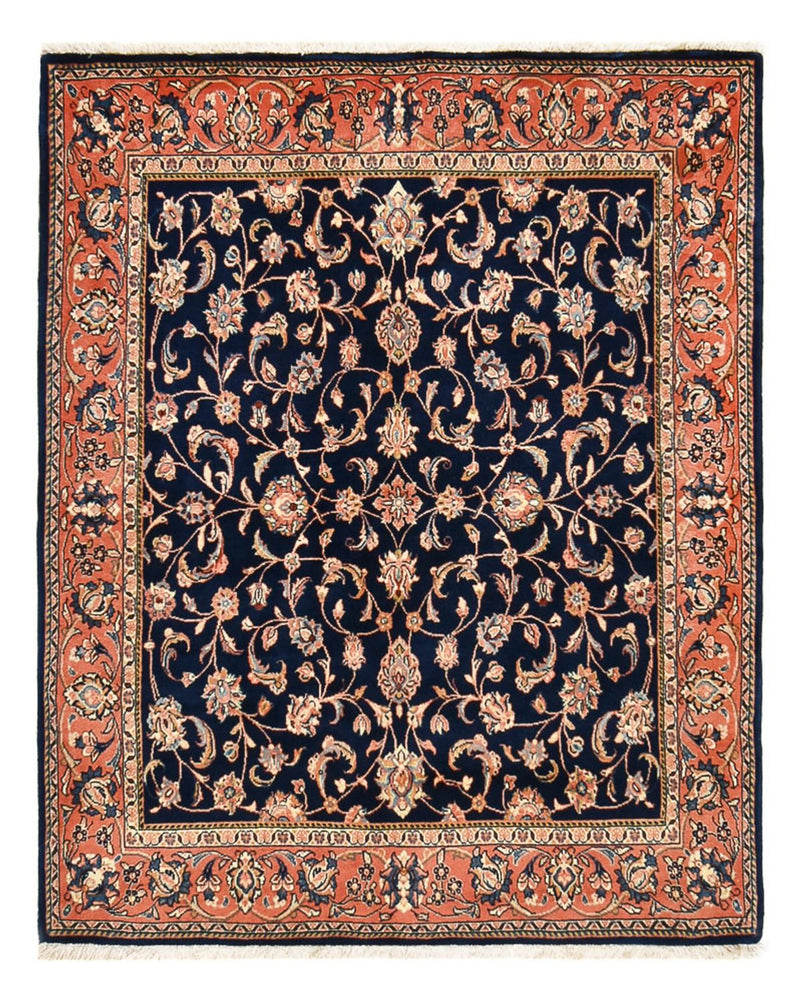 Sarough Teppich 136x170cm - Perserteppich - dunkelblau