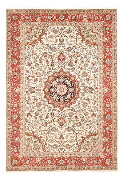 Täbriz - 50 Raj Teppich 203x305cm - Perserteppich - beige