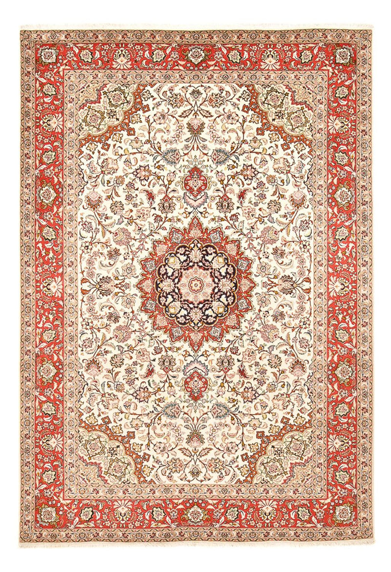 Täbriz - 50 Raj Teppich 203x305cm - Perserteppich - beige
