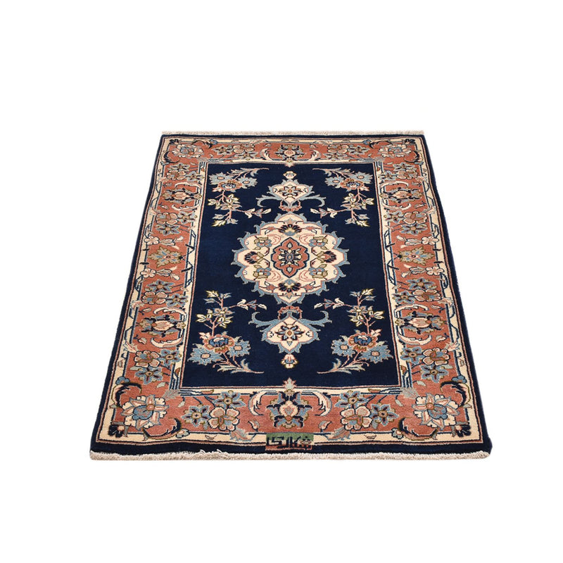 Keshan Teppich 85x132cm - Perserteppich - blau