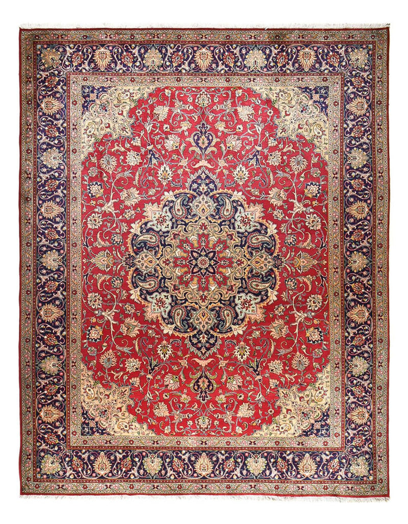 Täbriz - 40 Raj Teppich 310x400cm - Perserteppich - rot
