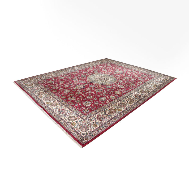 Täbriz - 40 Raj Teppich 318x418cm - Perserteppich - rot