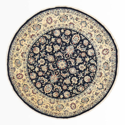 Maschad Teppich 240x240cm - Perserteppich - dunkelblau